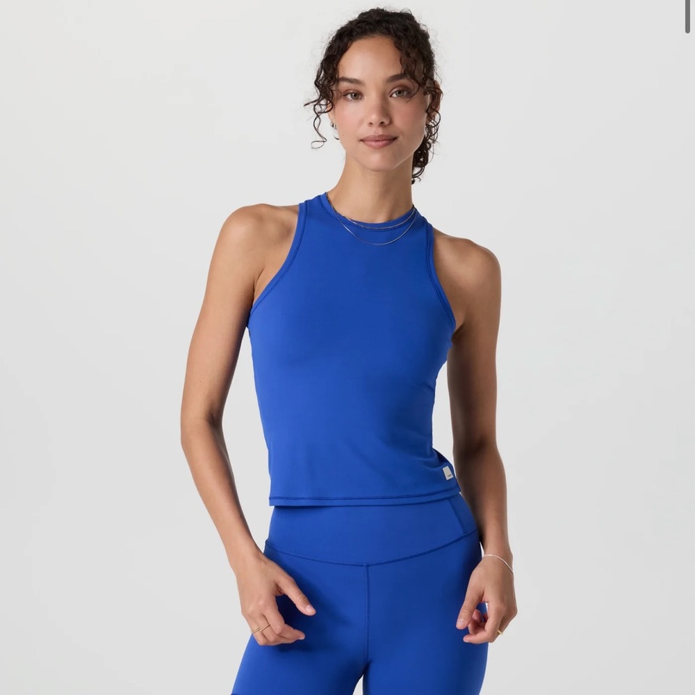 Vuori Women's Royal Blue High-Neck Tank Top